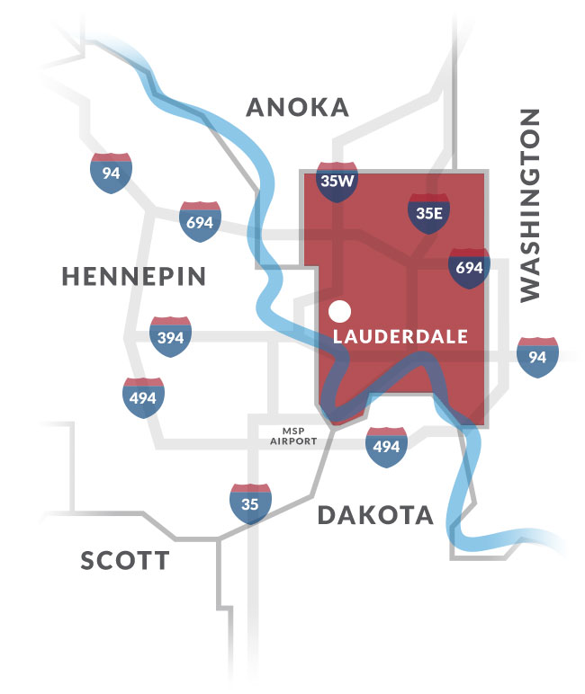 lauderdale mn map