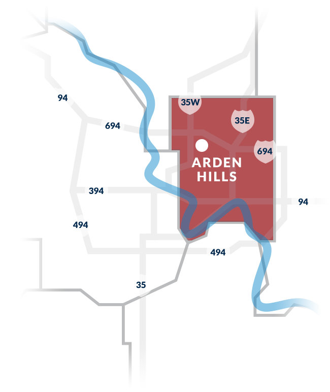 arden hills, mn map