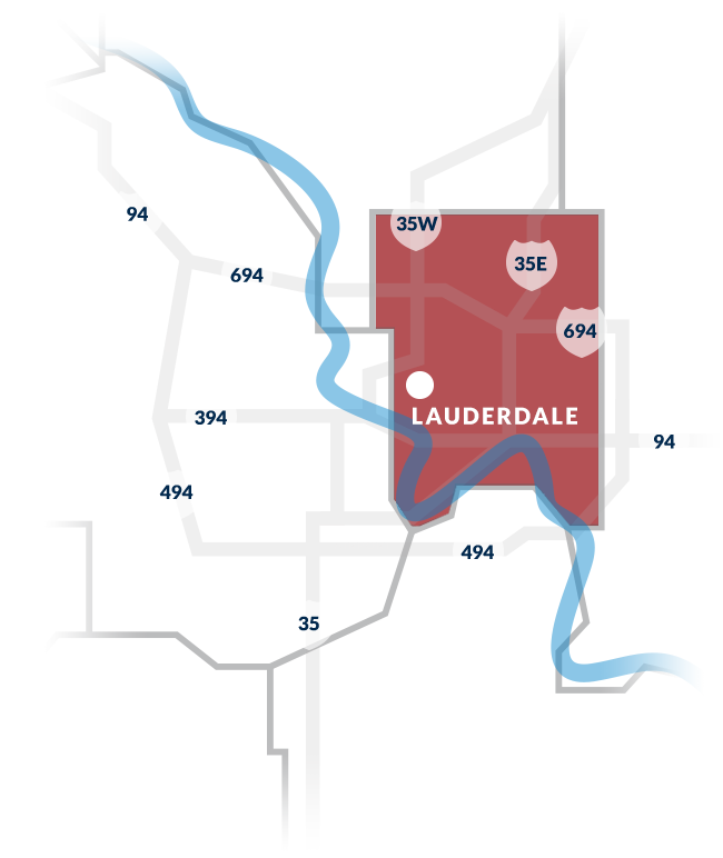 lauderdale, mn map