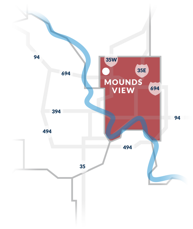 mounds view, mn map