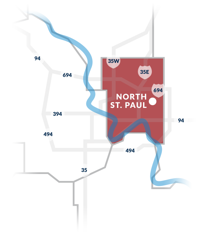 north st. paul, mn map