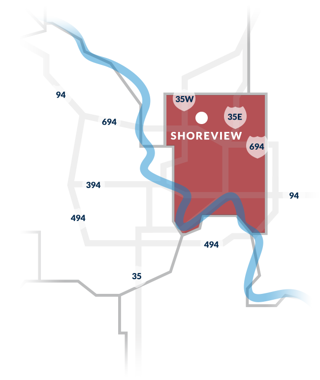 shoreview, mn map