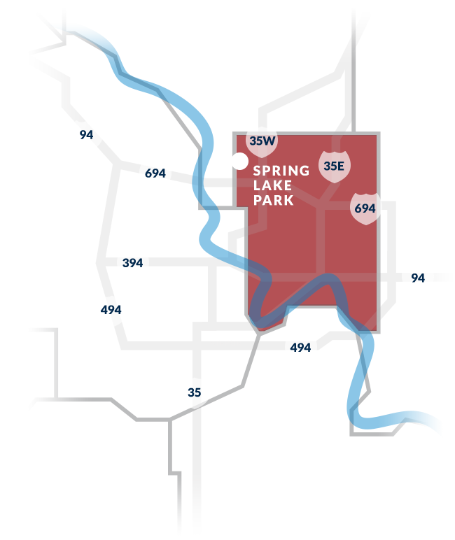 spring lake park, mn map