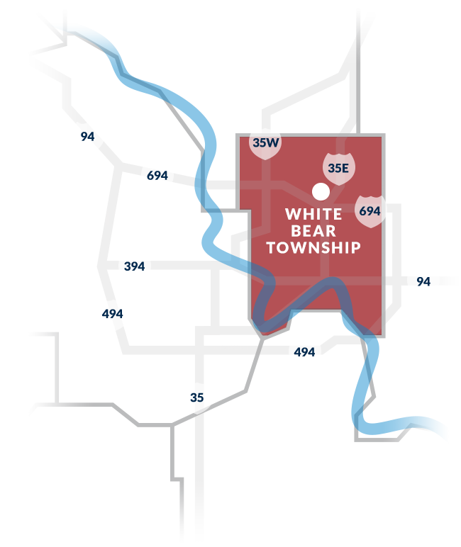 white bear township, mn map