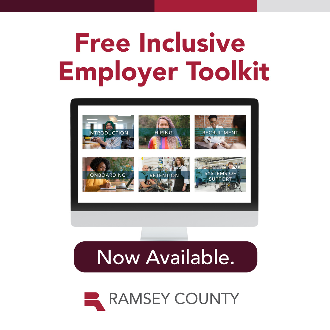 Click the Ramsey County Workforce Solutions and the WIB launch an Inclusive Employer Toolkit slide photo to open