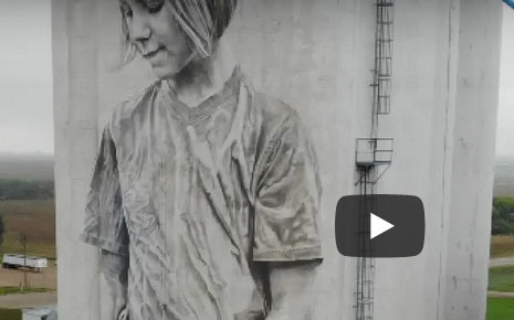 Thumbnail for Guido Van Helten | Mural Artist | Faulkton SD Silo Painting