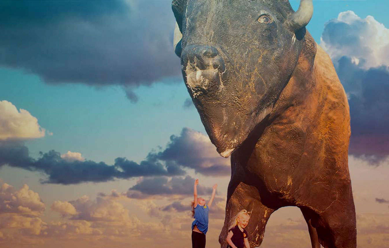 giant buffalo statue