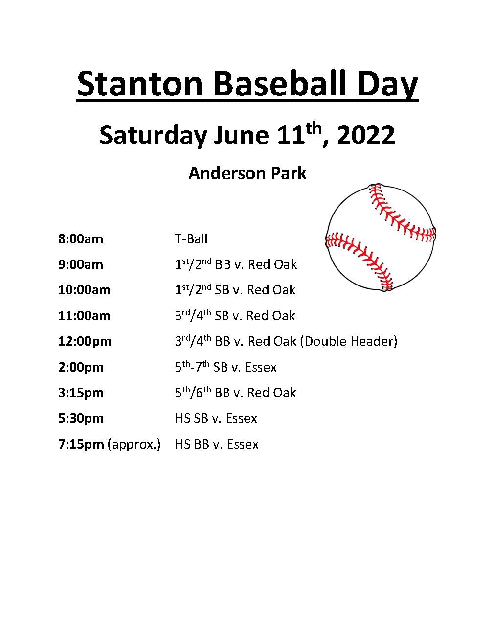 Event Promo Photo For Legion Baseball Day at Anderson Park