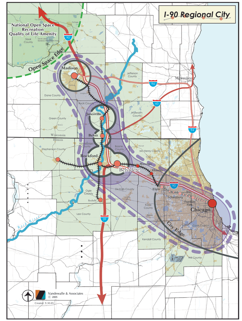 regional corridor map