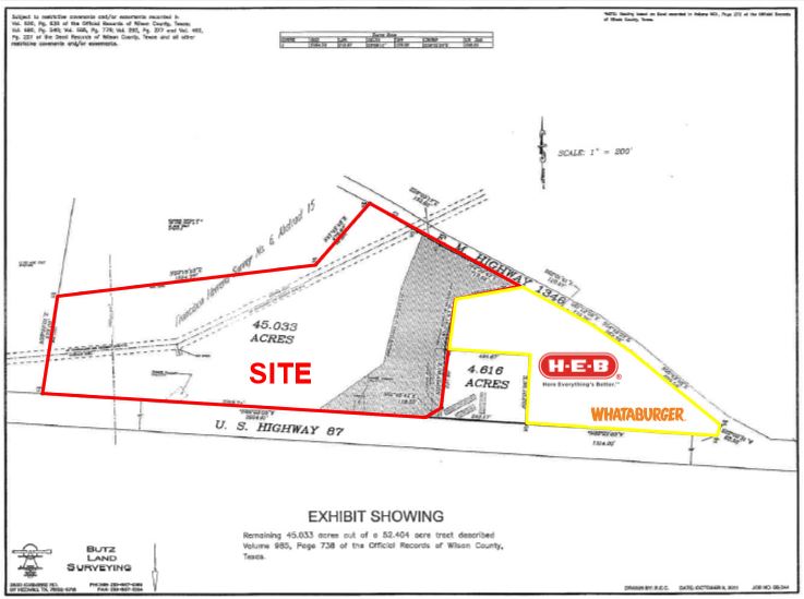 Click here to open 45 ACRE SITE ADJACENT TO HEB GROCERY  La Vernia, Texas