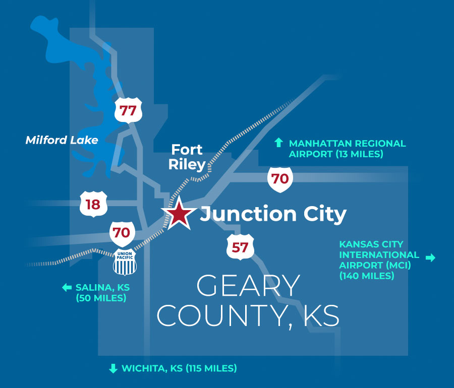 Junction City, KS regional map