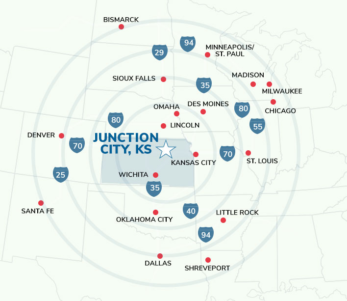 Junction City, KS regional map