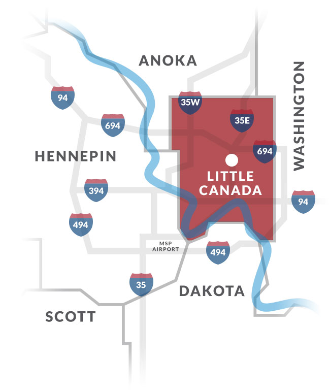 little canada mn map