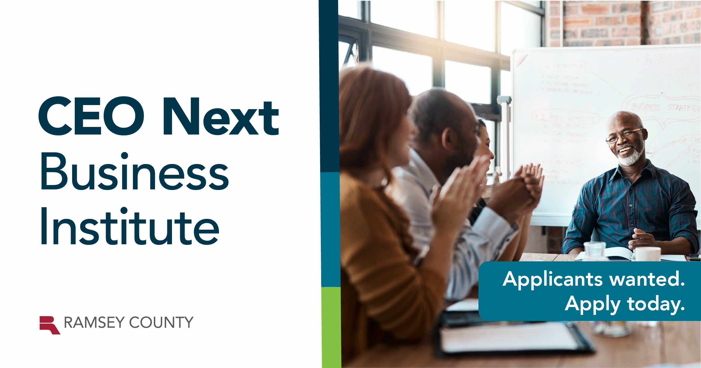 Click the Limited number of spots open for CEOs in no-cost learning program slide photo to open