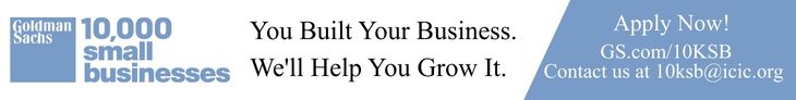Goldman Sachs 10,000 small businesses banner ad