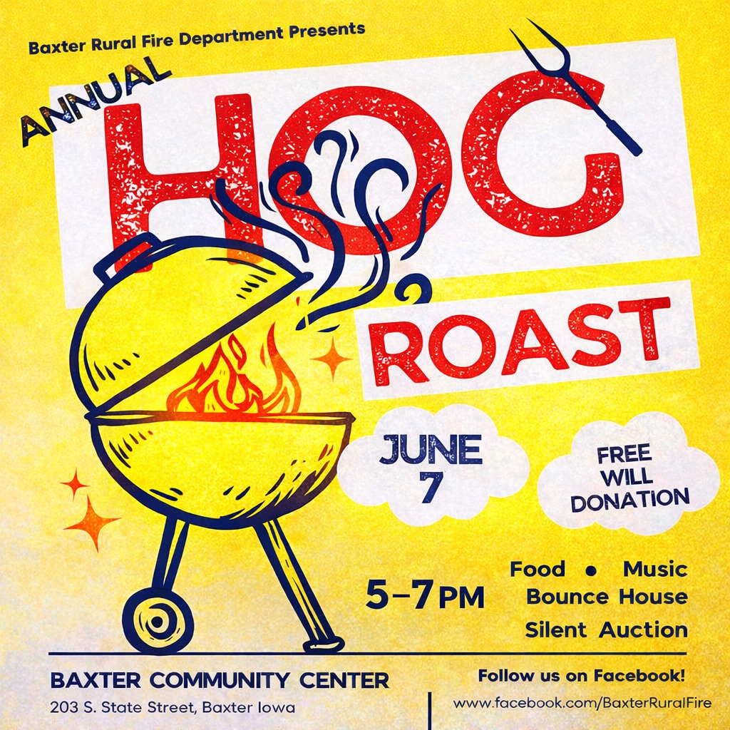 Baxter Fire Department Hog Roast poster
