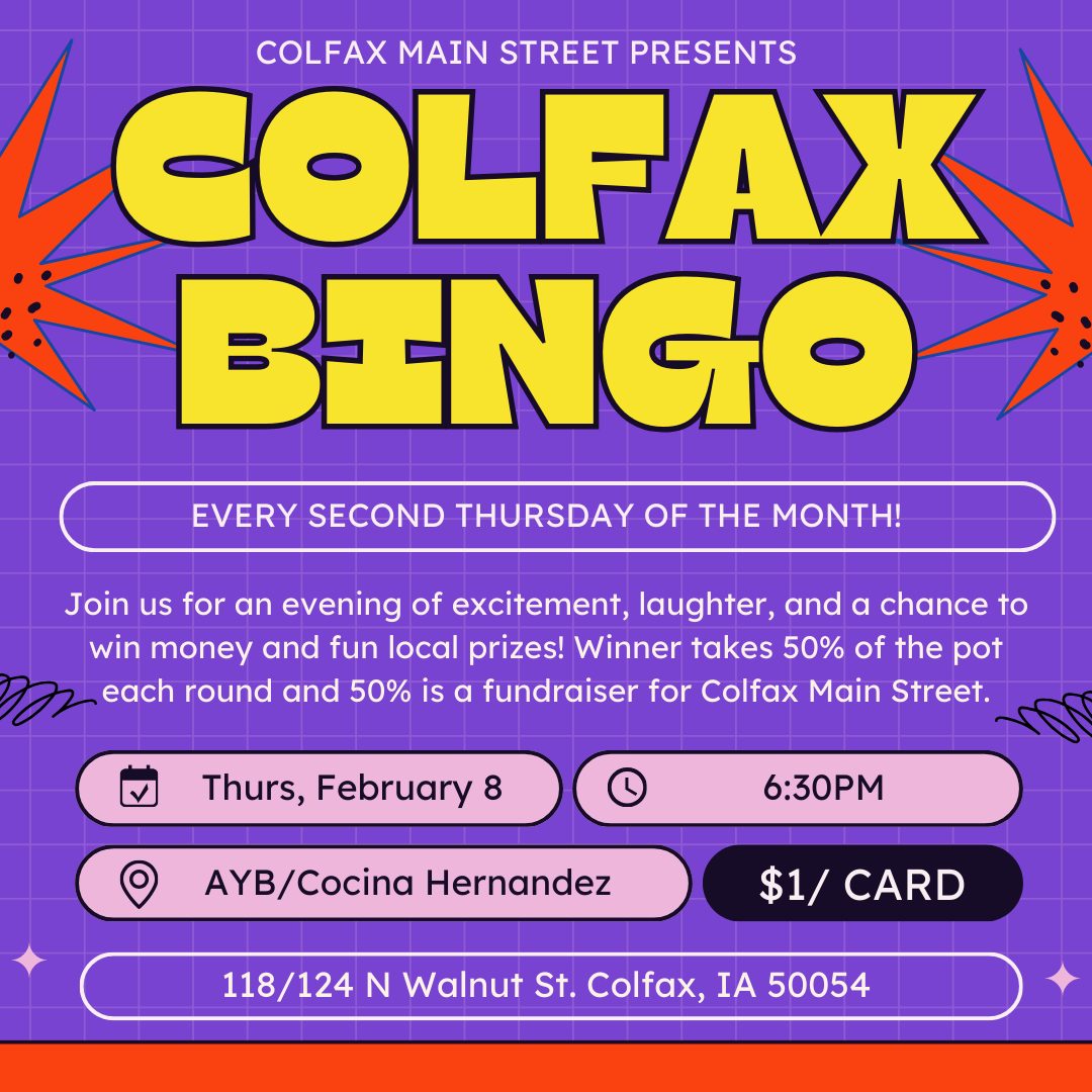 Event Promo Photo For Colfax Bingo Night