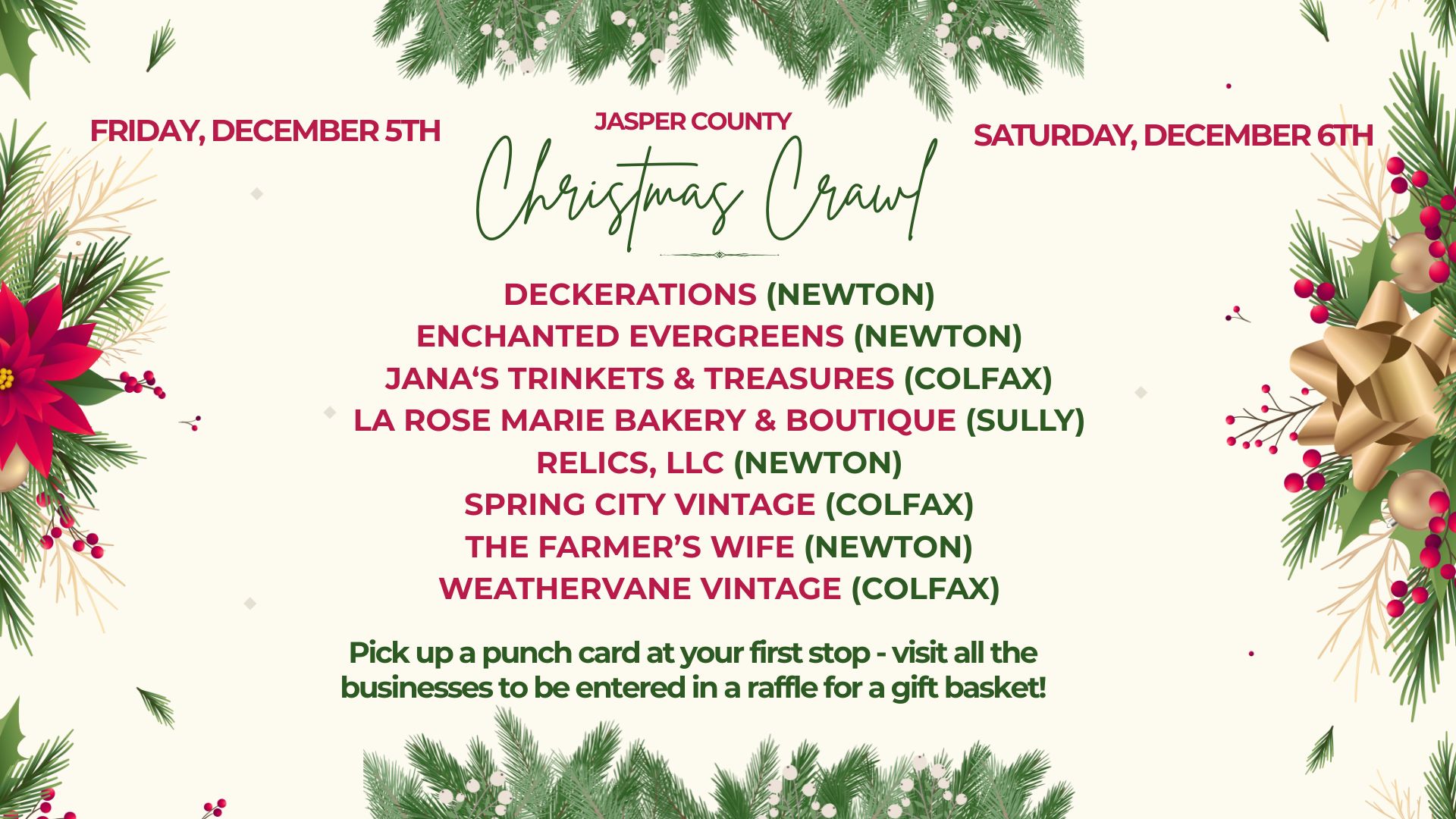 Event Promo Photo For Jasper County Christmas Crawl