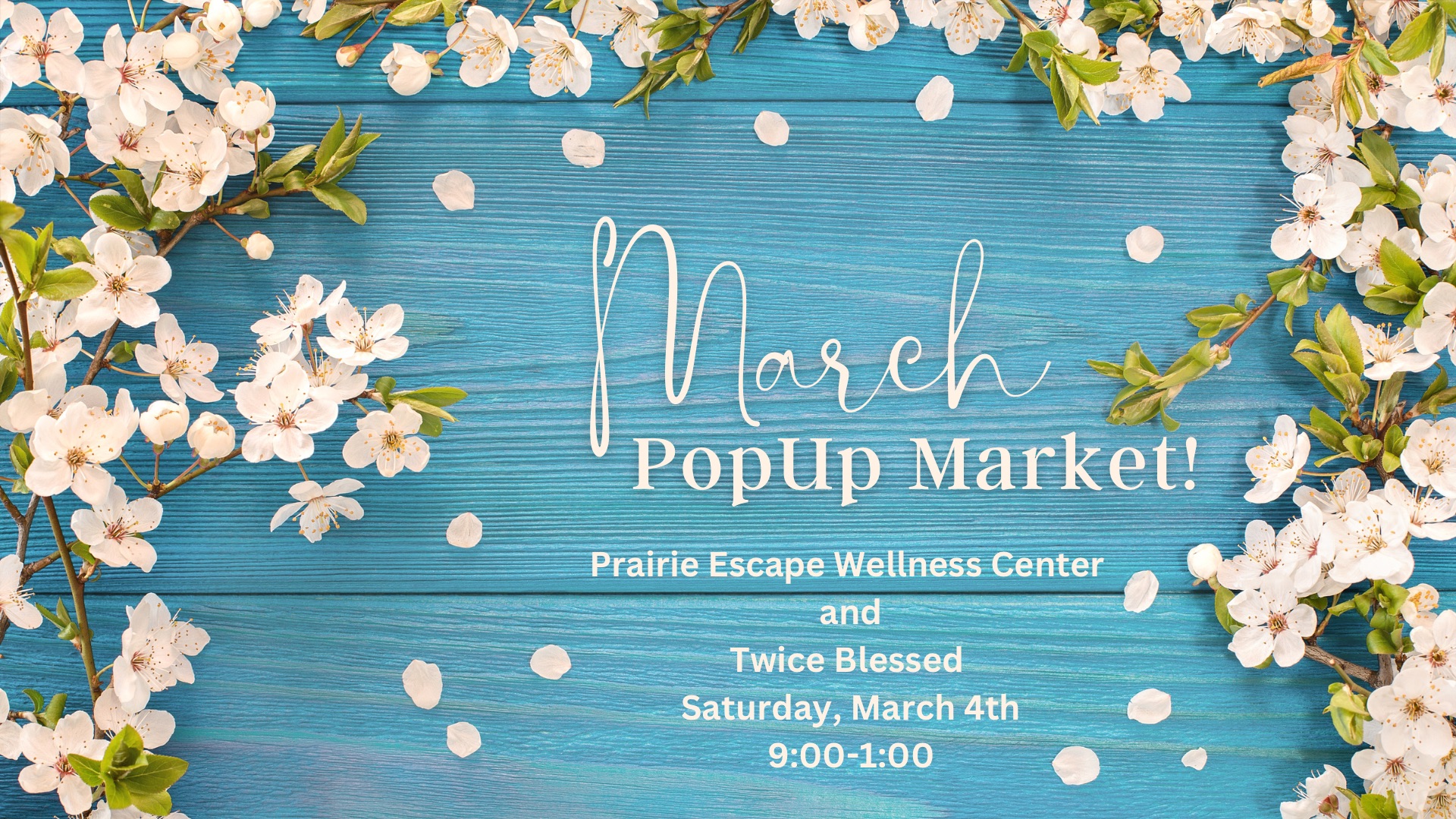 Event Promo Photo For March Pop Up Market