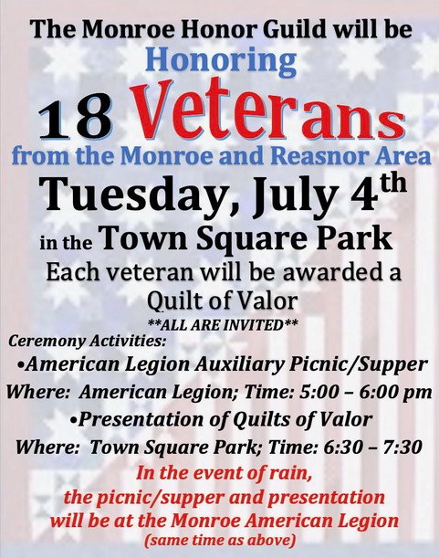 Event Promo Photo For American Legion Auxiliary Picnic and Quilts of Valor Presentation