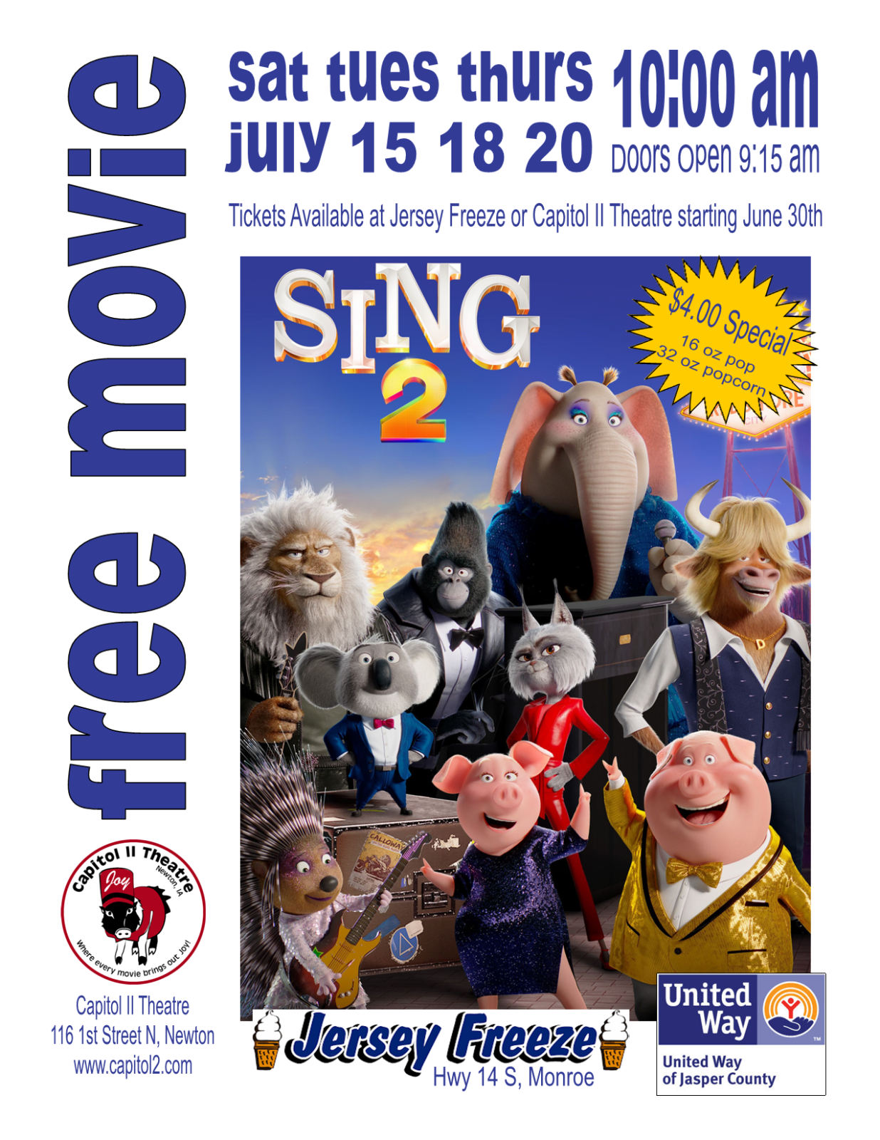 Event Promo Photo For Free Movie: Sing