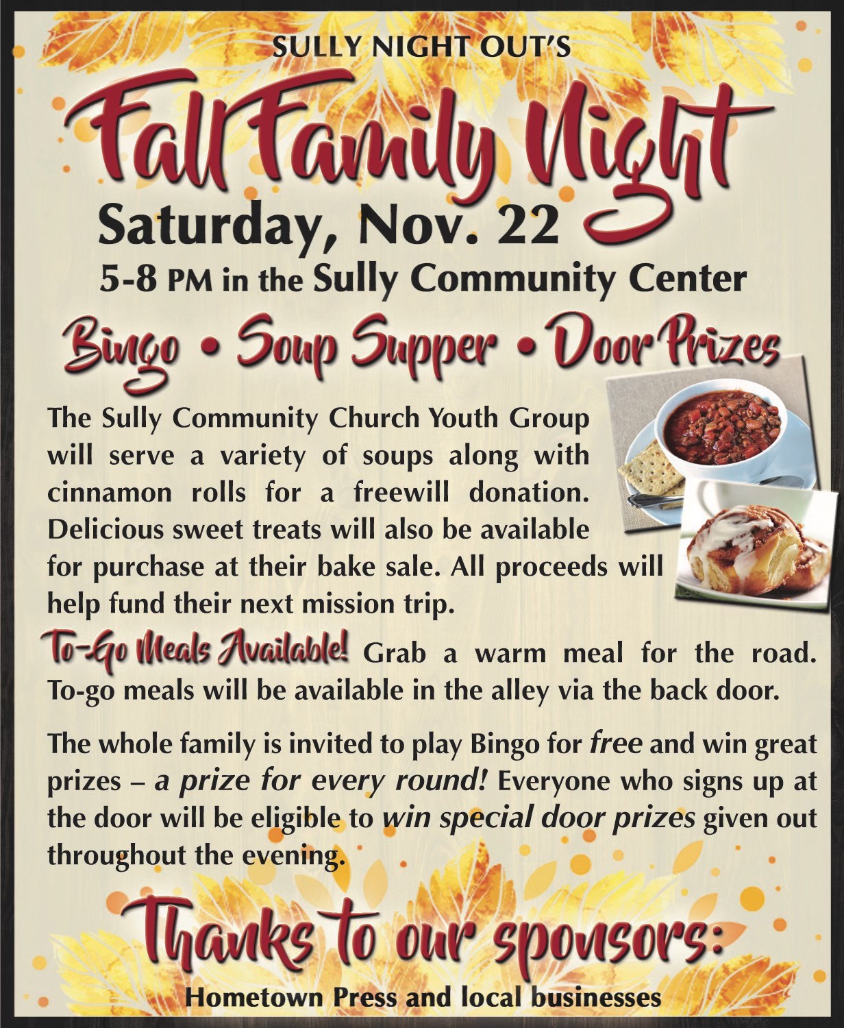 Event Promo Photo For Sully Night Out's Fall Family Night