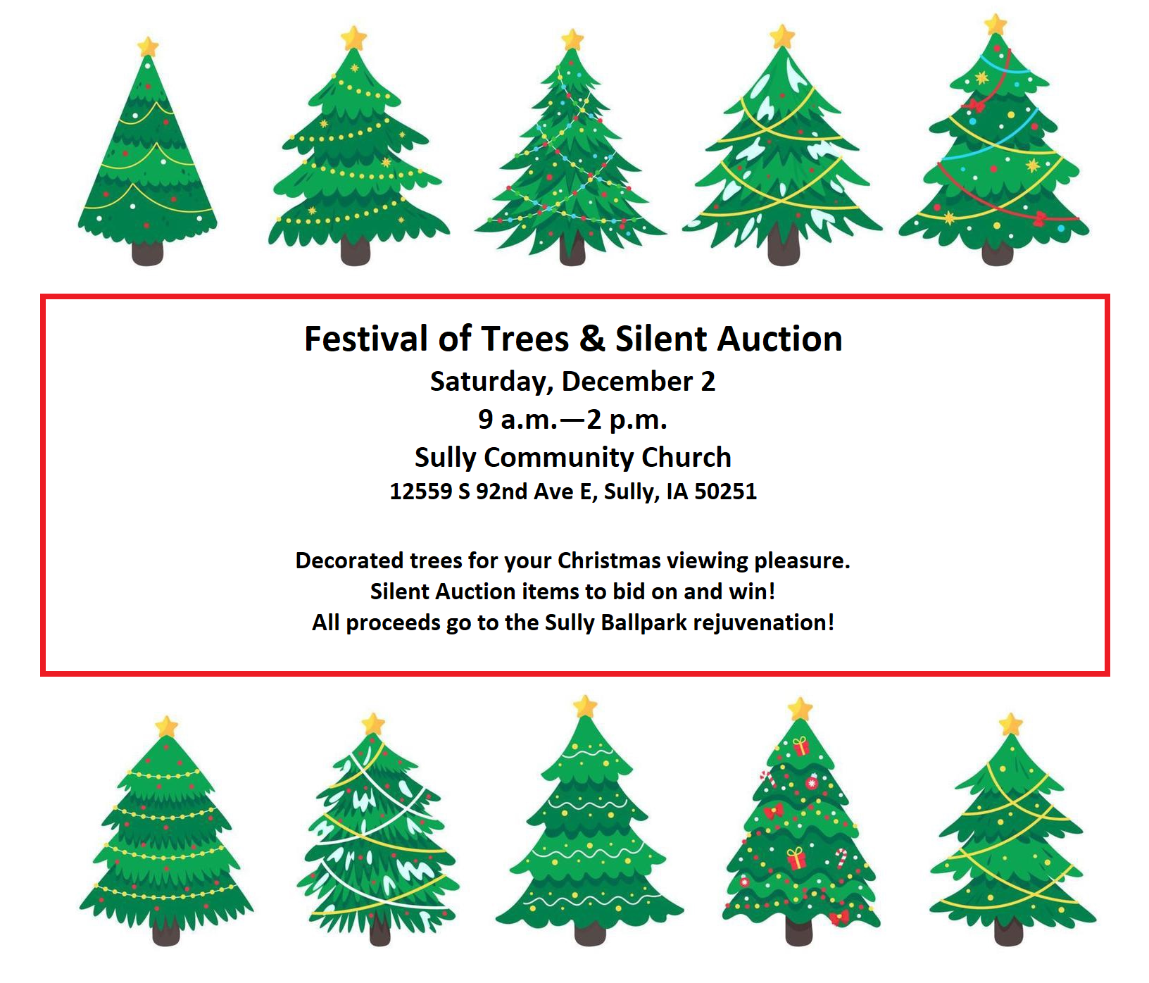 Event Promo Photo For Festival of Trees & Silent Auction