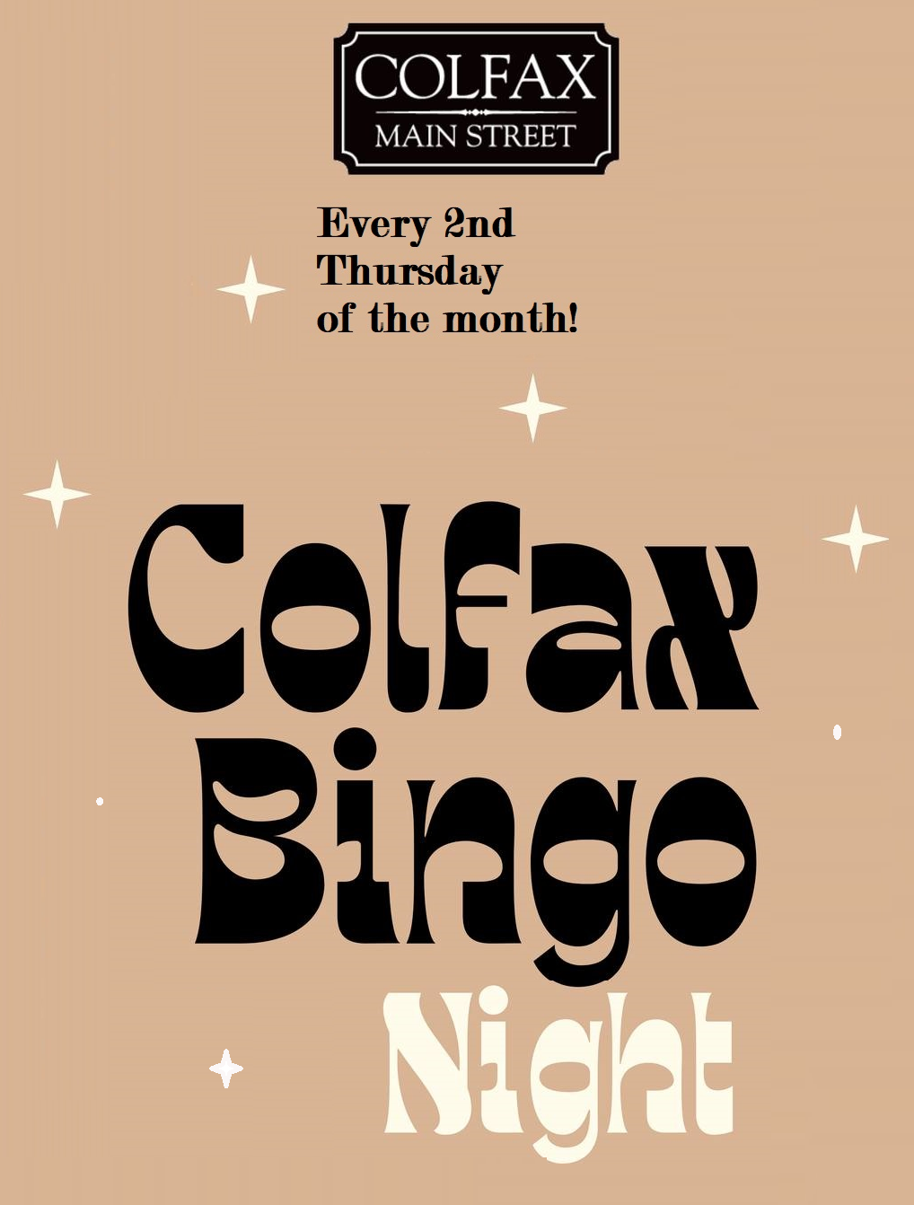 Event Promo Photo For Colfax Bingo Night