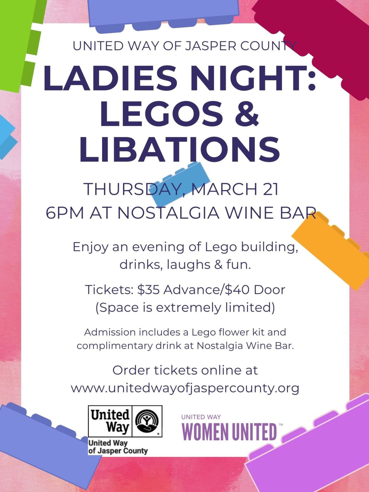 Event Promo Photo For Ladies Night: Legos and Libations
