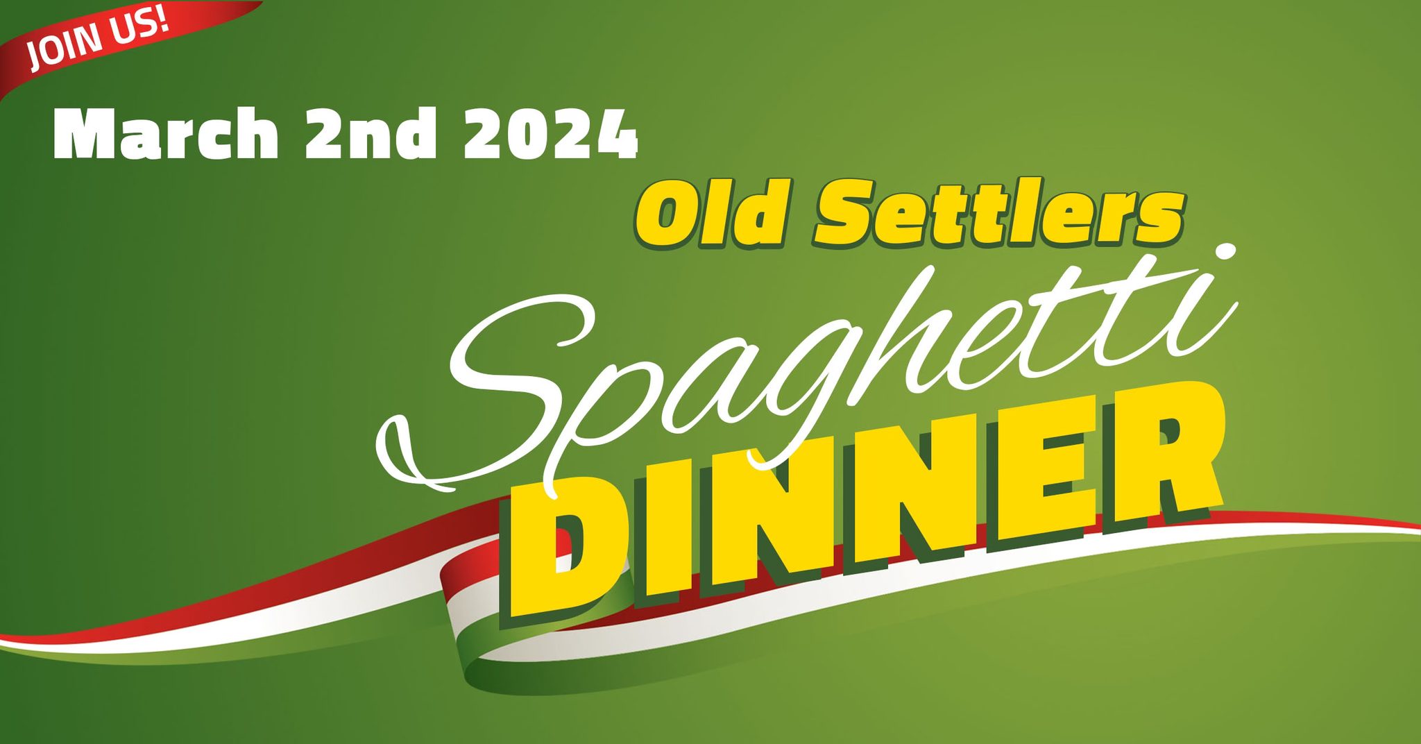 Event Promo Photo For Old Settlers Spaghetti Dinner