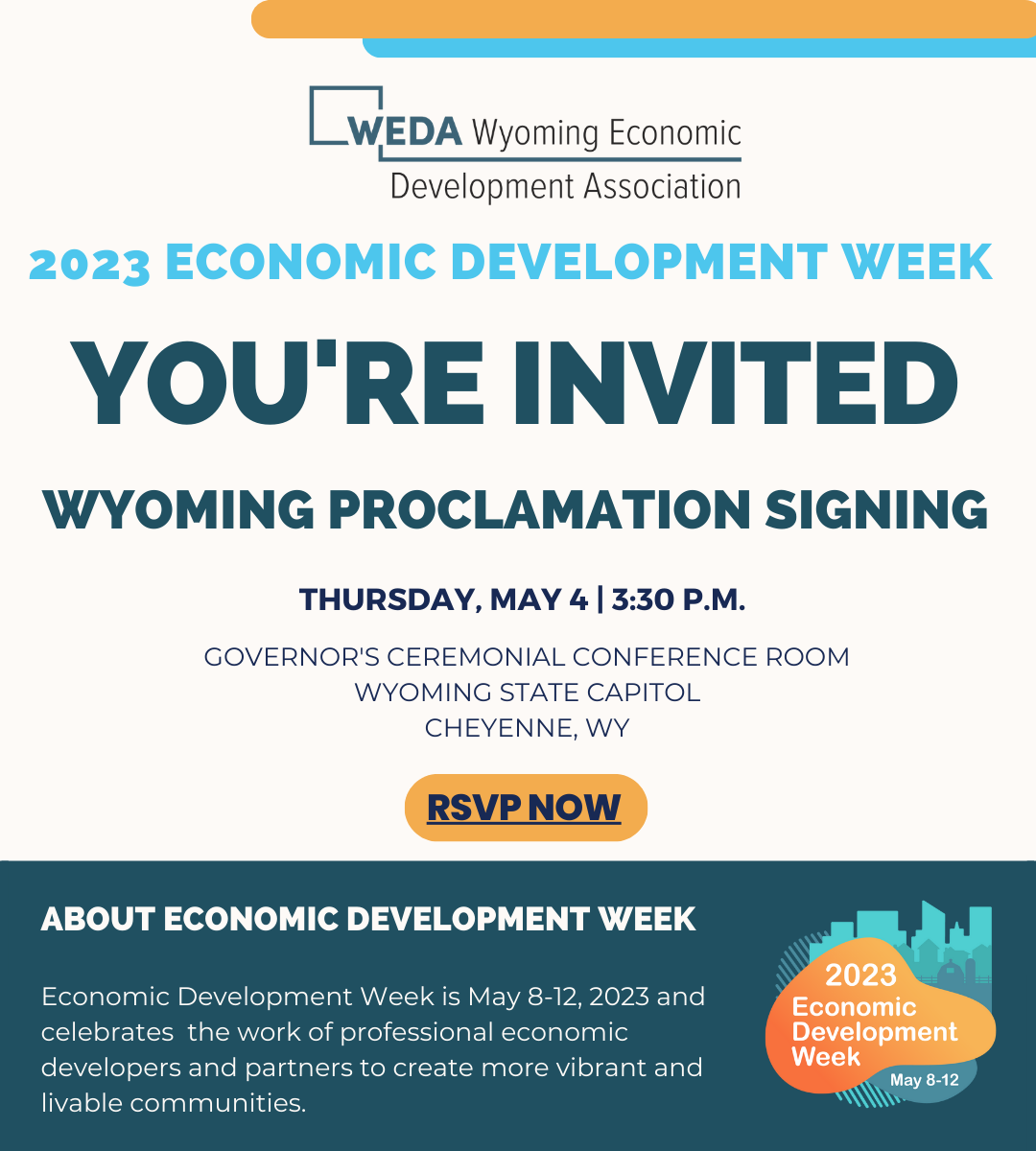 Click the WEDA recognizes 2023 Economic Development Week slide photo to open
