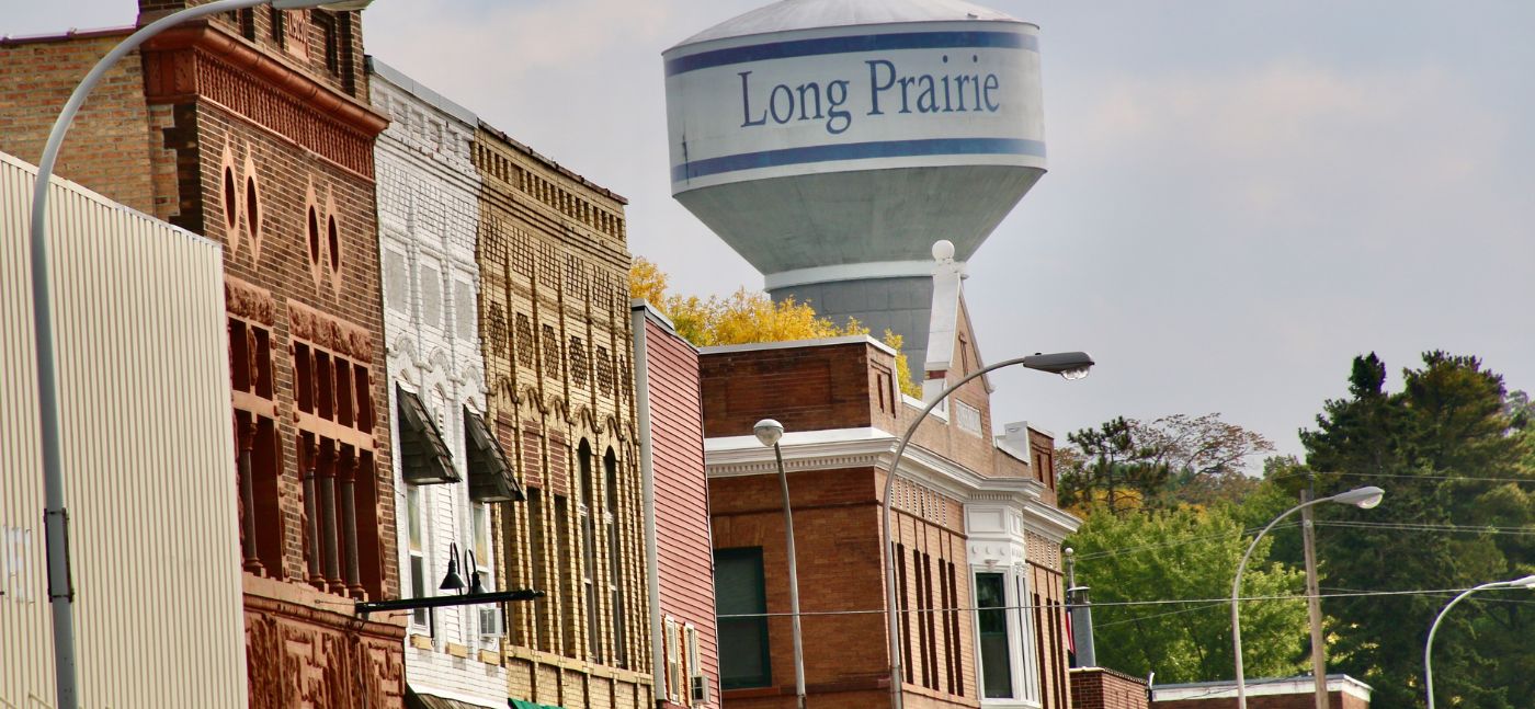 street view of down town Long Prairie