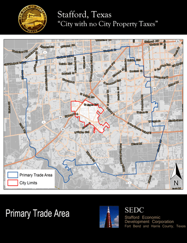 Stafford primary trade area map