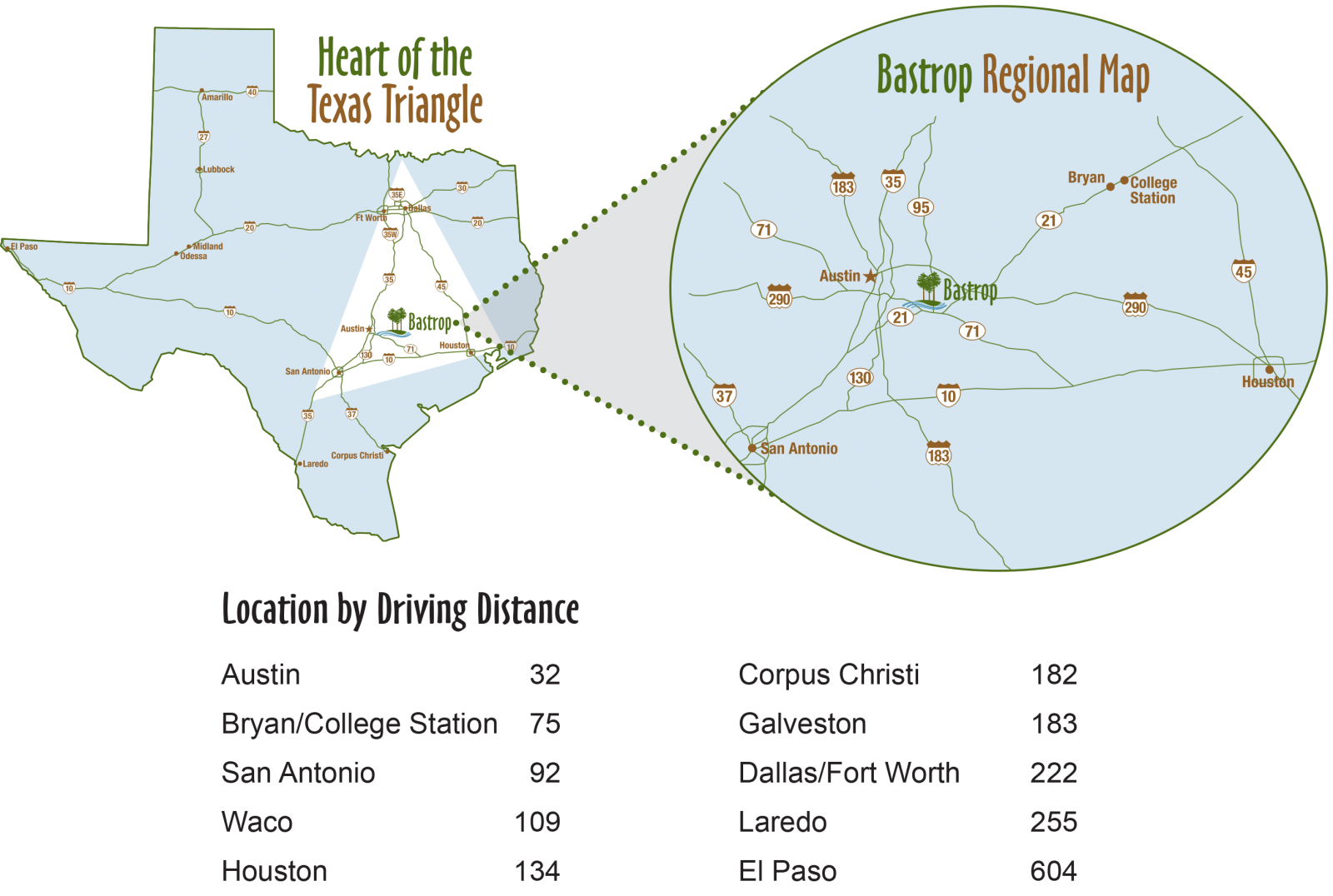 texas triangle map