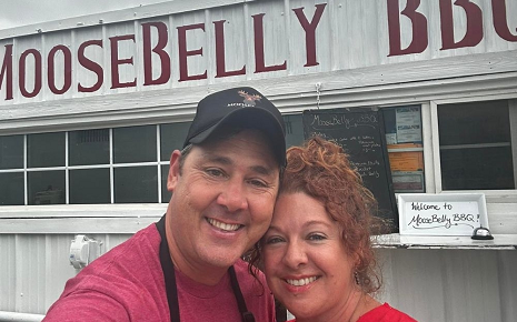 MooseBelly BBQ owners Jackson and Alicia Bolton can be found at the Chestnut Grove Food Court from Wednesdays to Sundays, 11 a.m.-3 p.m., or until sold out. (Courtesy MooseBelly BBQ)