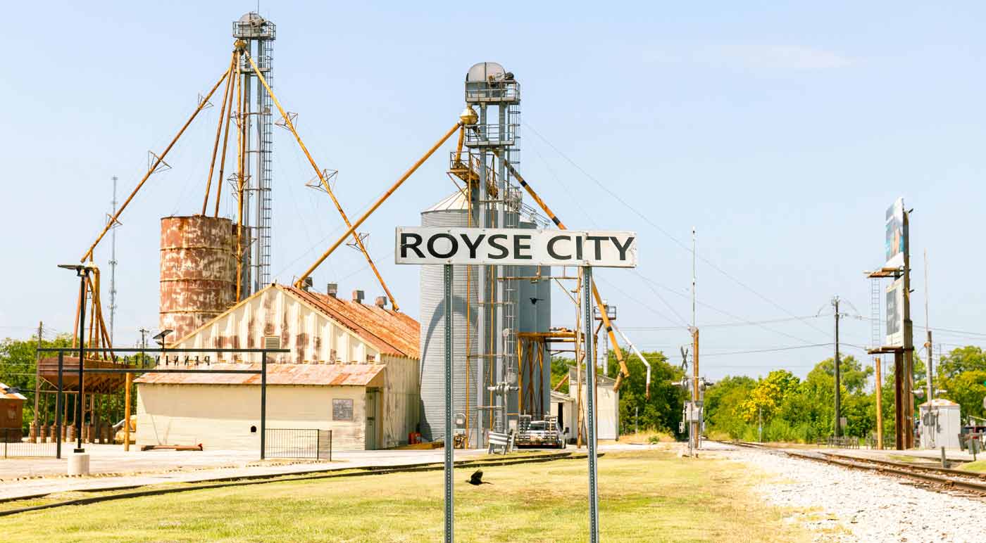 Royse City Sign on a silo