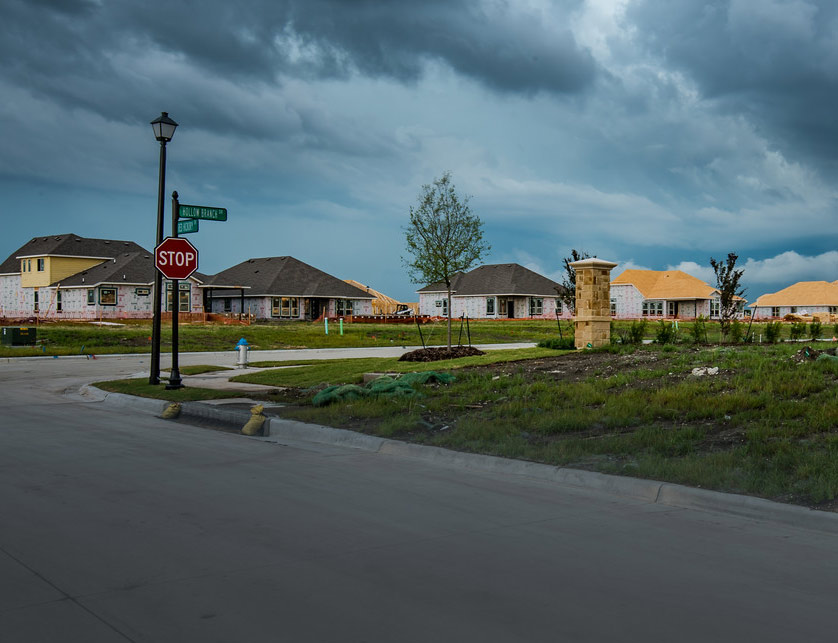 Houses under construction in Royse City, TX