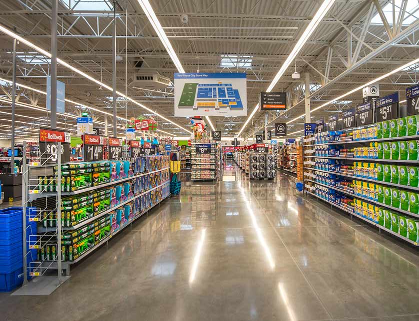 Walmart aisle in Royse City, TX
