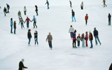 Family Ice Skating Party Photo