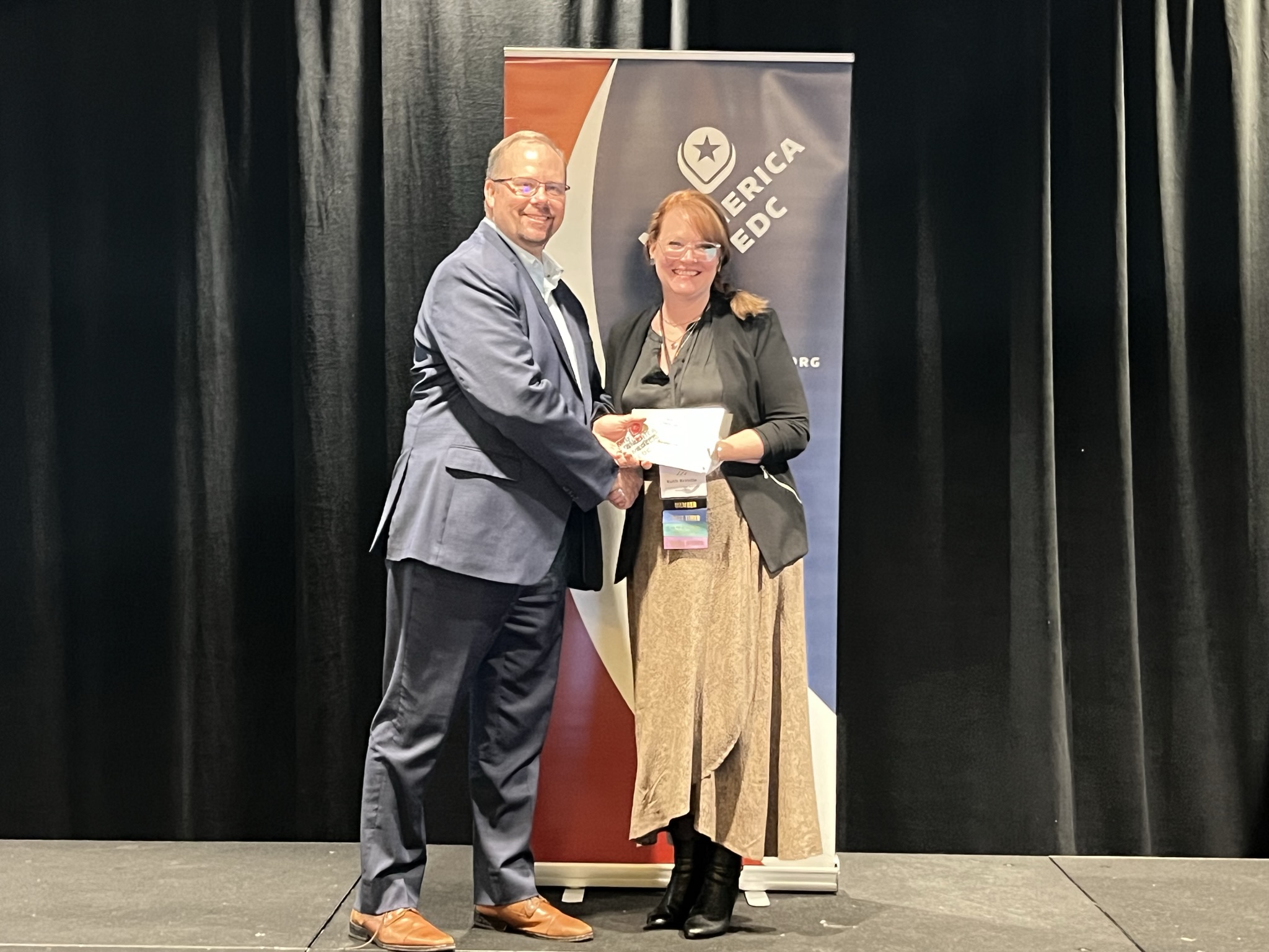 Click the Clinton County Workforce Collaborative Receives Economic Development Award from Mid-America Economic Development Council Slide Photo to Open