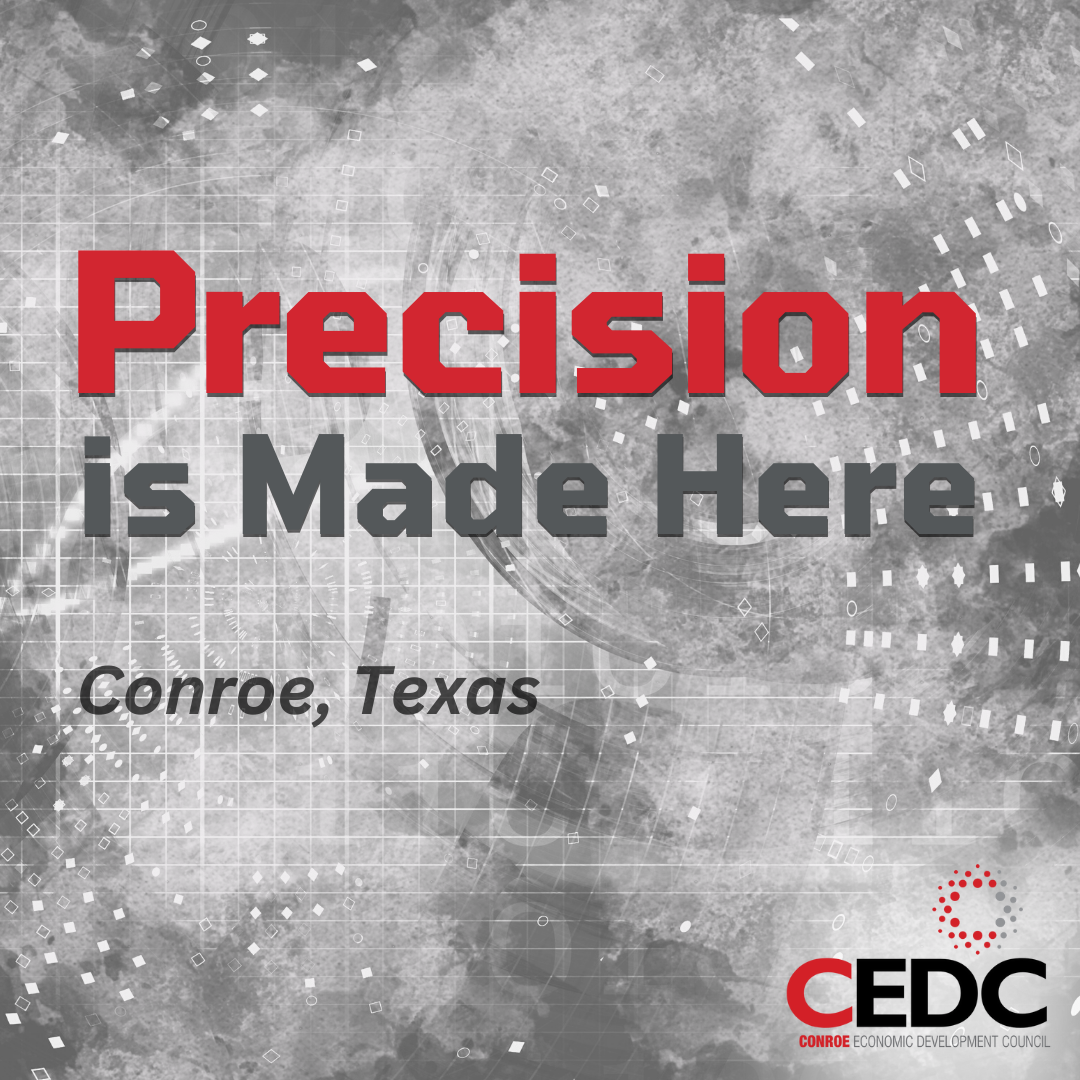 Click the Precision is Made Here Featuring Conroe Machine slide photo to open