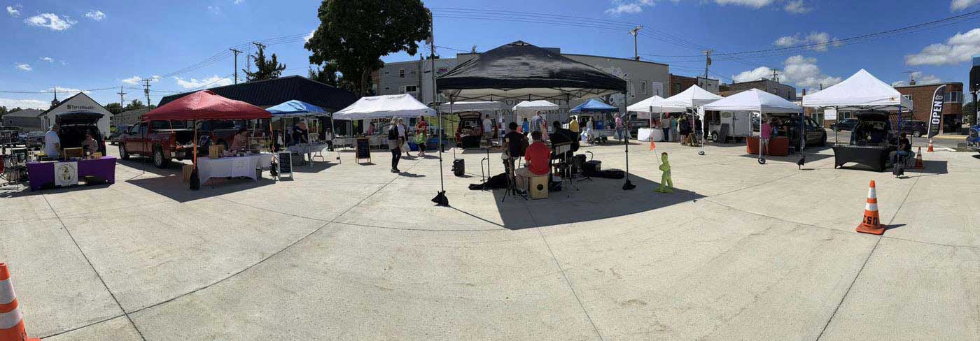 stalls at a local market