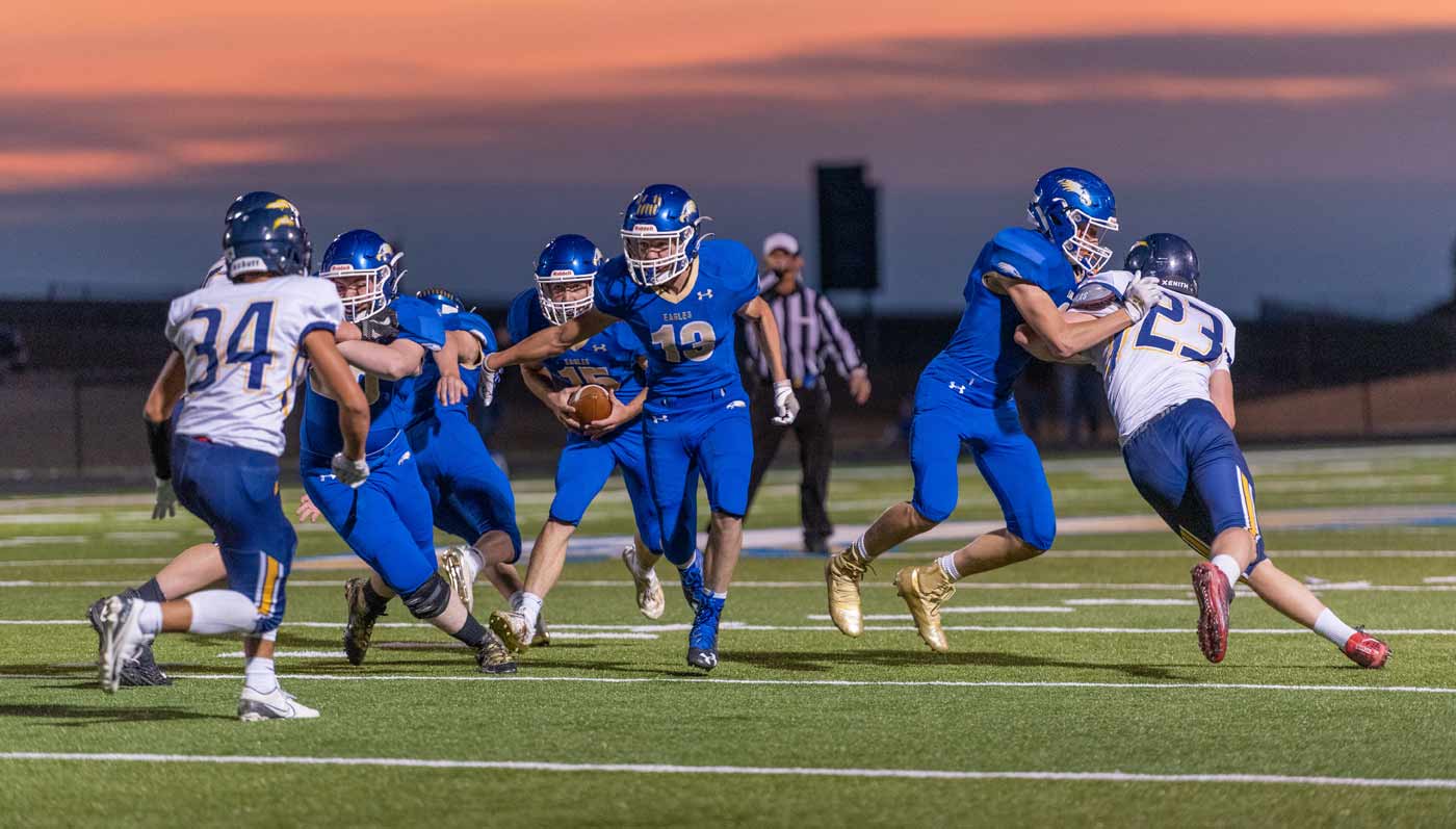 highschool football game in Wall, SD