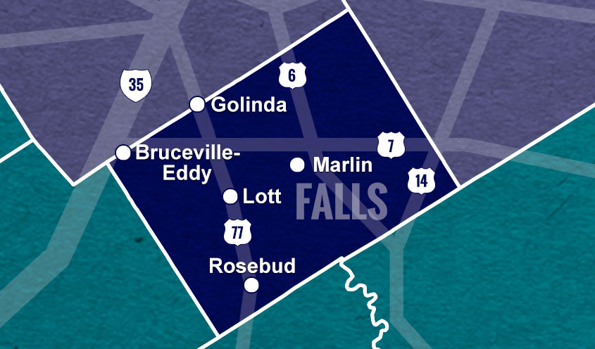 Falls County, TX map