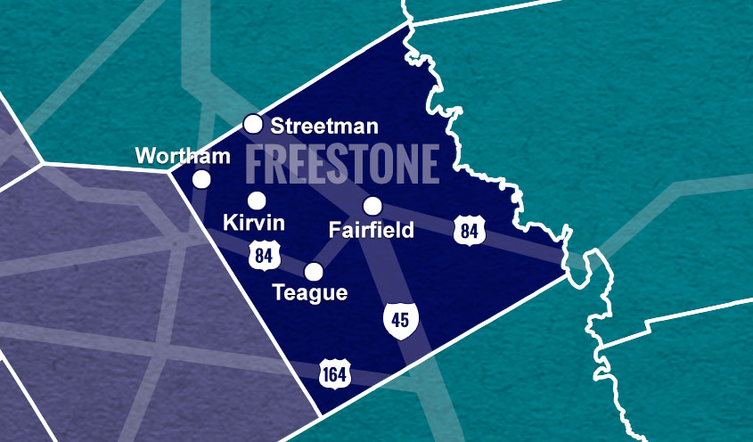 Freestone County, TX map