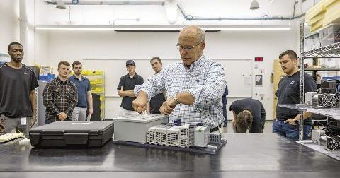 Click the Central CT State Univ. Pilots Robotics Apprenticeship with TRUMPF As Model for Systemwide ‘Preferred Employer Program’ slide photo to open