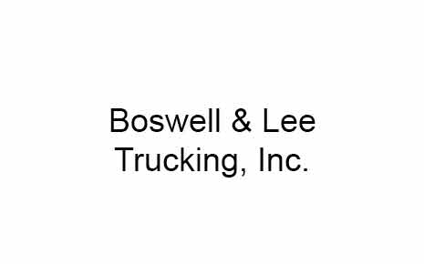 Boswell & Lee Trucking Co. Inc D/B/A B&L Trucking's Logo