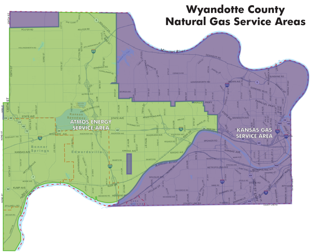 Wyandotte County natural gas service areas