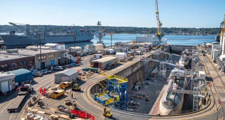 Click the U.S. Navy Releases Draft Environmental Impact Statement for Bremerton Waterfront Infrastructure Improvements at PSNS & IMO slide photo to open