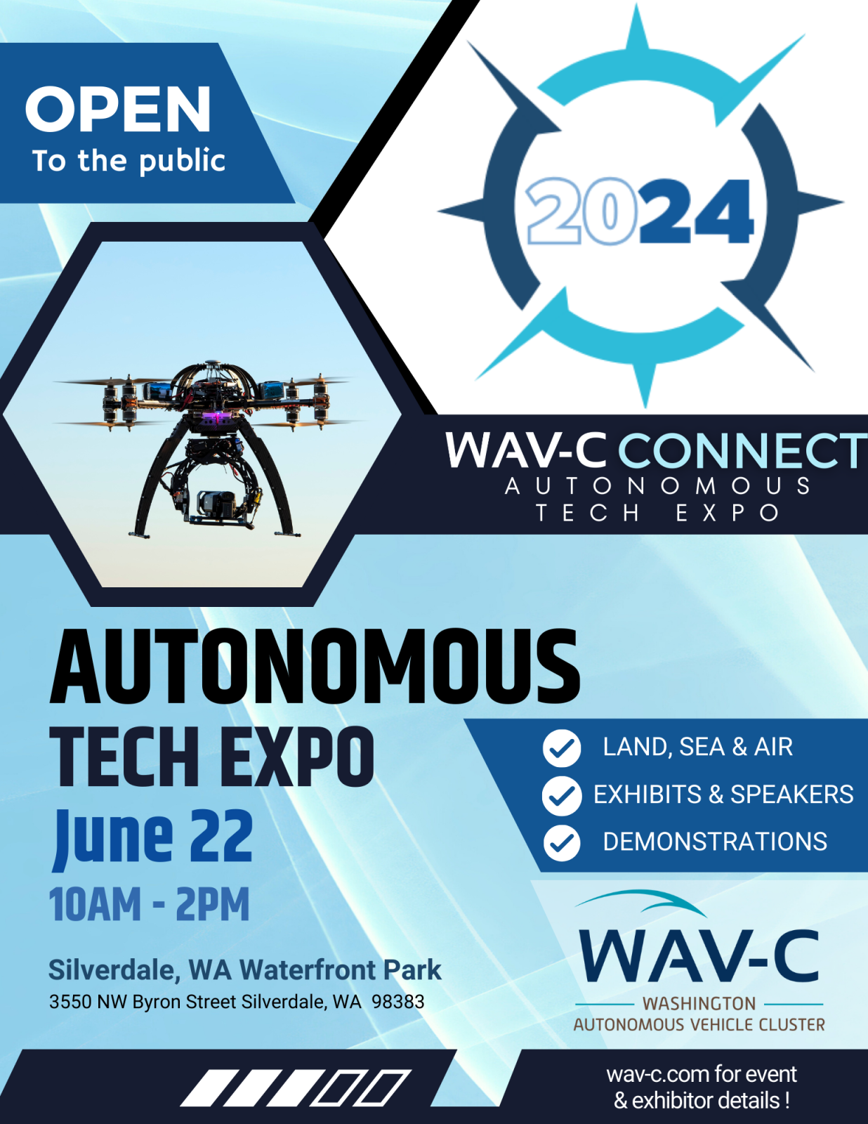 Autonomous Vehicle Expo coming June 22nd to the Silverdale Waterfront Park Photo - Click Here to See